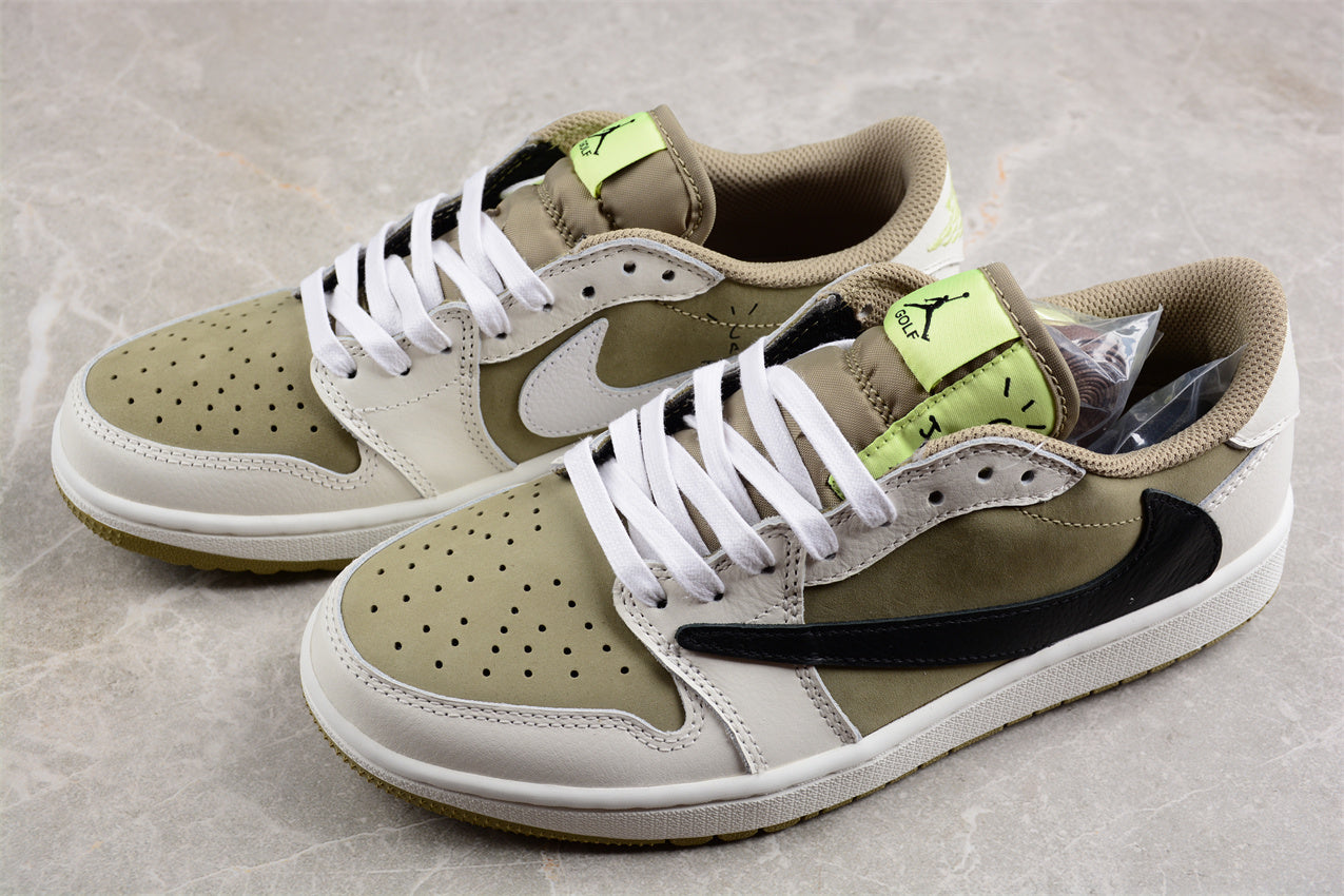 AJ 1 Retro Low Golf Travis Scott Neutral Olive
